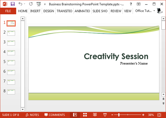 Free business brainstorming PowerPoint template