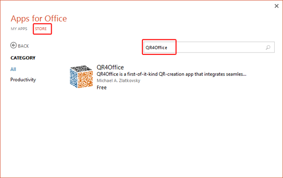 Install QR4Office add-in
