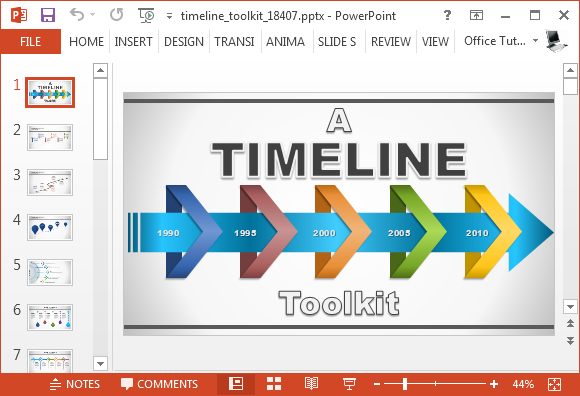 Timeline generator template for PowerPoint