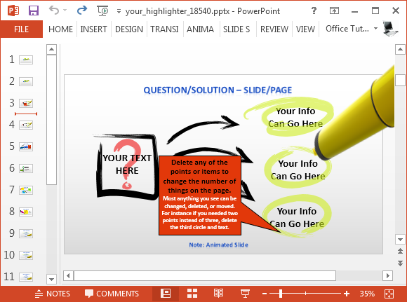 Highlight text in your slides automatically