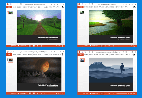 Landscape video background templates for PowerPoint