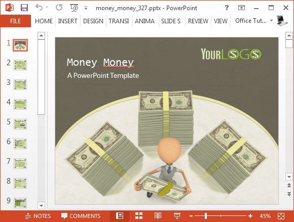 Money money PowerPoint template