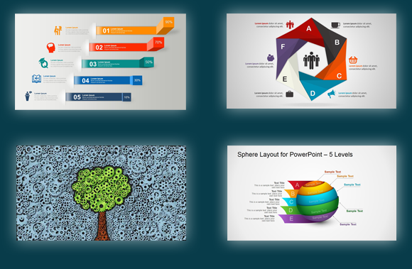 PowerPoint templates wih editable shapes