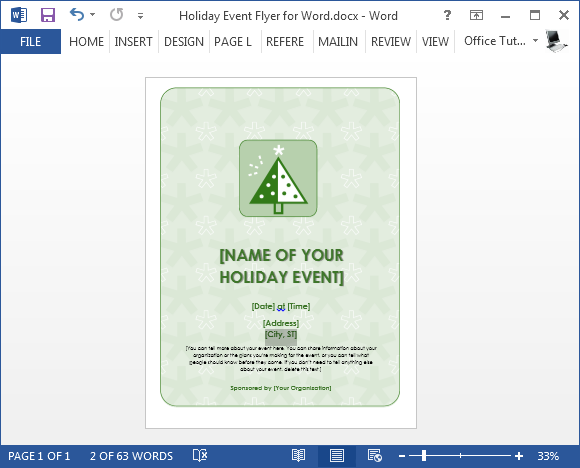 event flyer templates free download microsoft word-winter