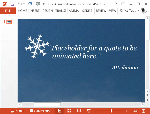Snowflakes animation