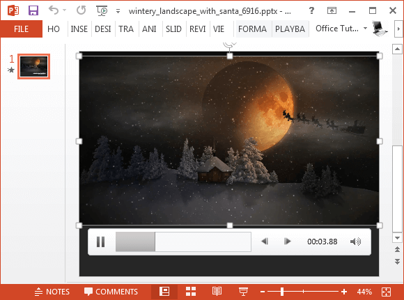Winter landscpae video background for PowerPoint