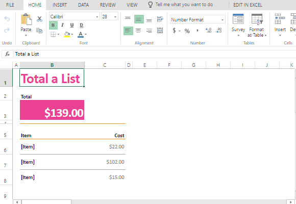 costing sheet template excel