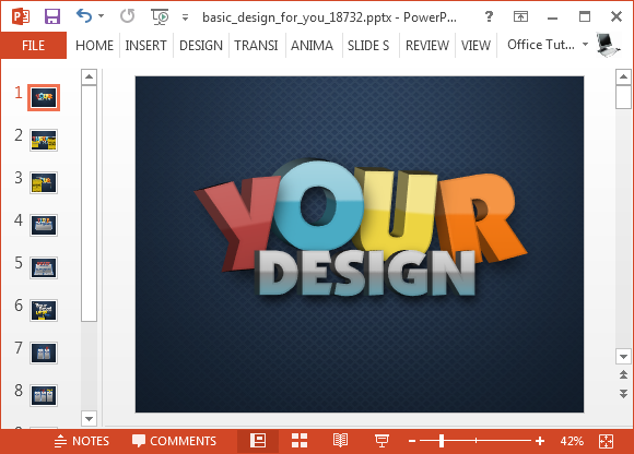 Basic design for you PowerPoint template