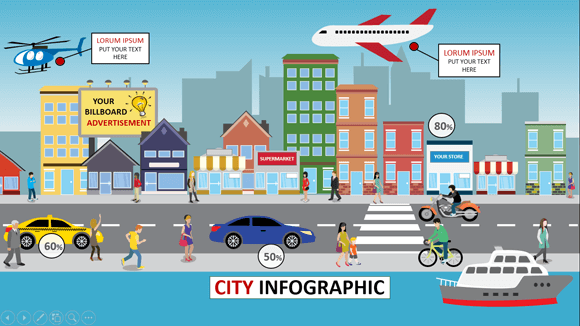 City infographics PowerPoint template