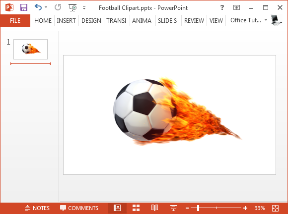 Soccer ball flaming clipart