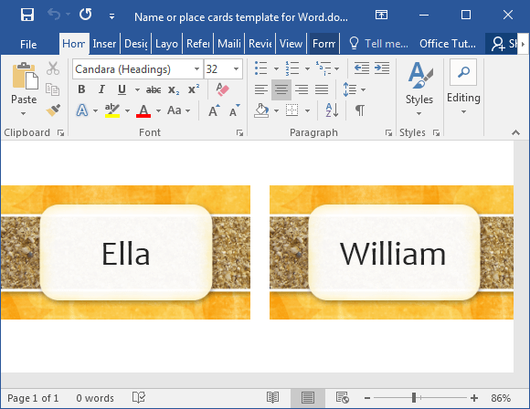 How Do I Print Place Cards In Word