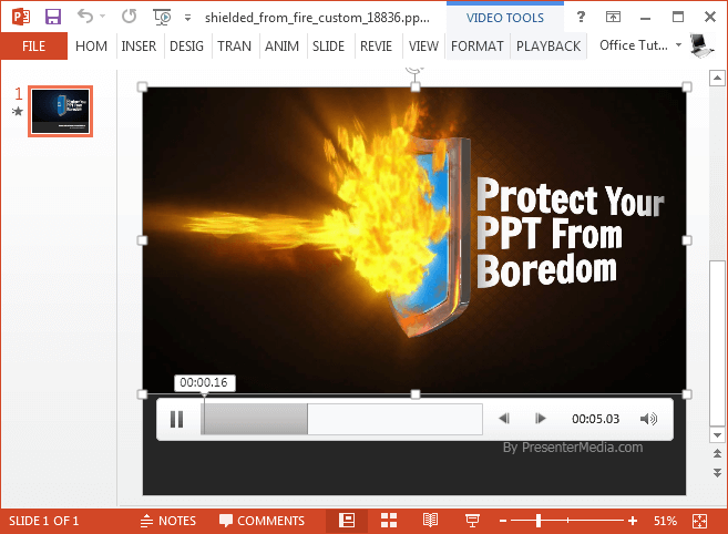Shield animation for PowerPoint