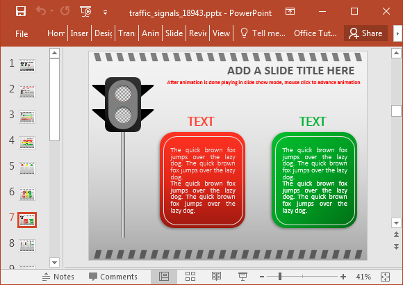 Traffic signal slide design - FPPT