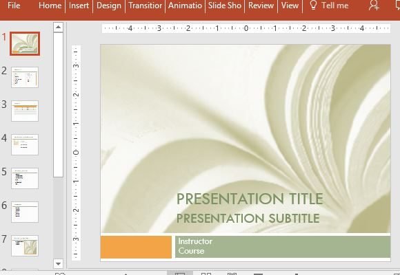 presentation template for college course discussions FPPT