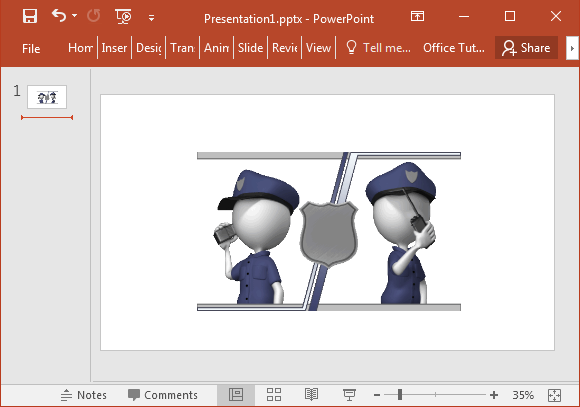 Animated police officers clipart