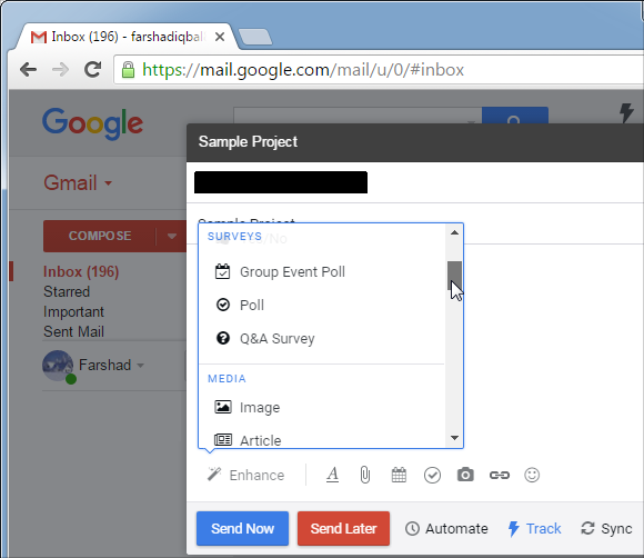 Conduct surveys using Gmail