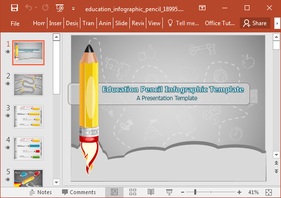 Animated Education Infographic PowerPoint Template