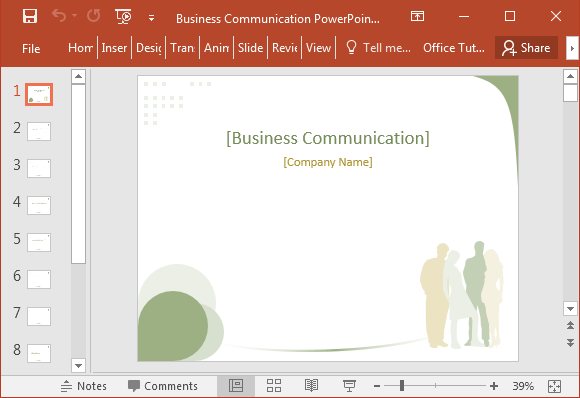 Free business Communication PowerPoint template