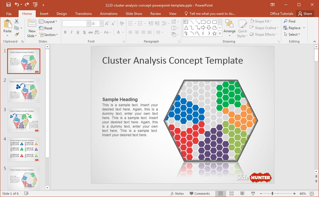 Cluster analysis PowerPoint template