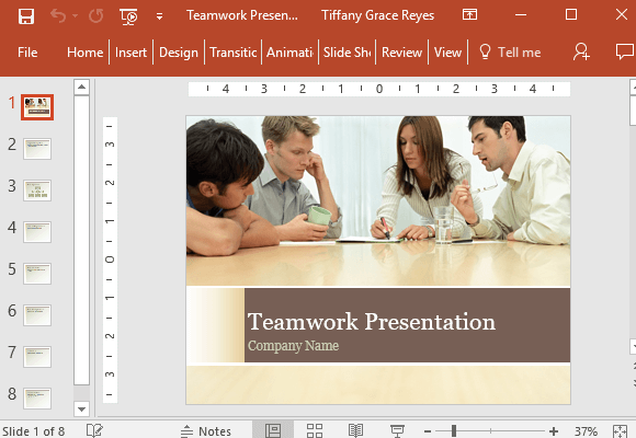 Elegant-and-beautiful-teamwork-presentation-template