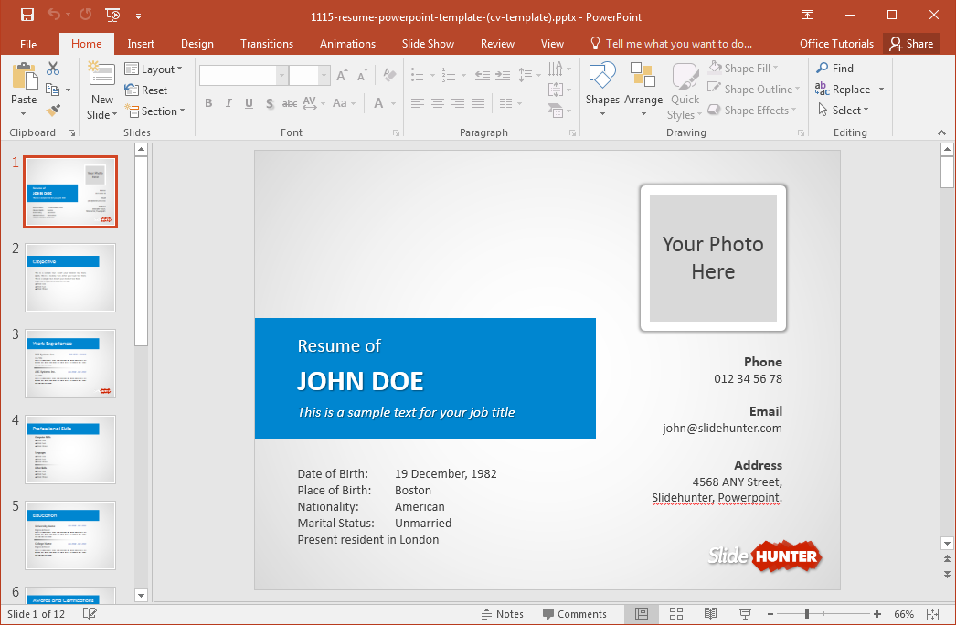 How To Make a Resume in PowerPoint