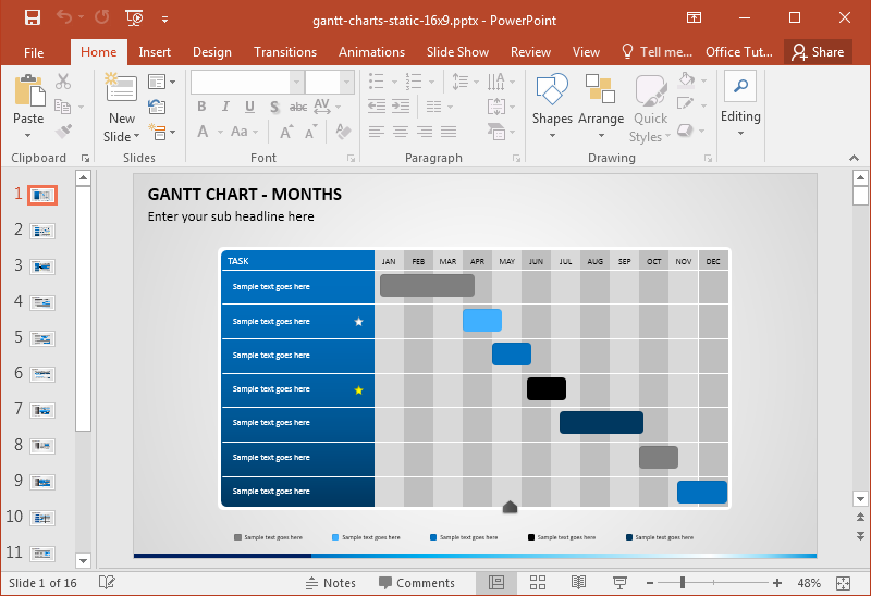 gant-chart-powerpoint-template-with-two-themes