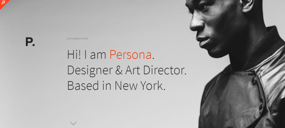 Persona Minimal Resume Template for Websites