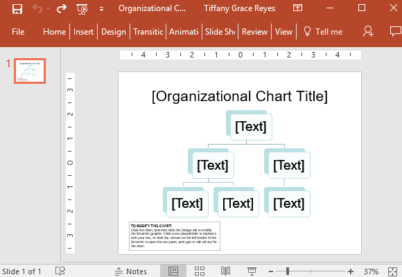 organizational chart title slide