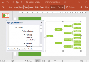 Flat Design Organization Chart For PowerPoint