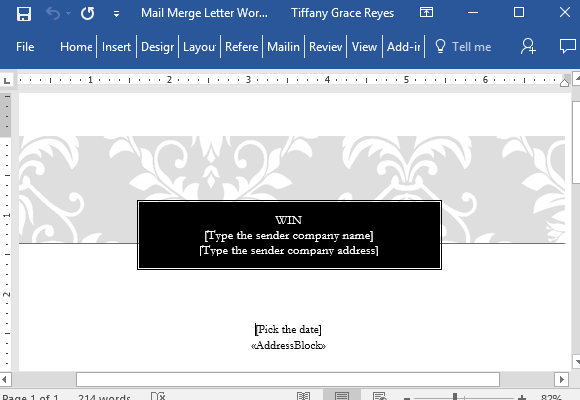 create a mail merge in word mac