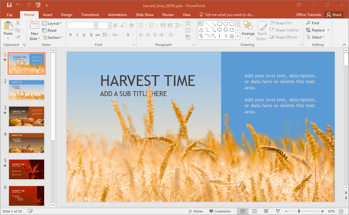 Animated Harvest PowerPoint Template Within Powerpoint Template Resolution