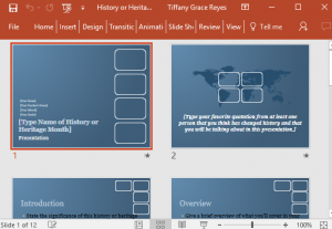 History Or Heritage Month Powerpoint Template