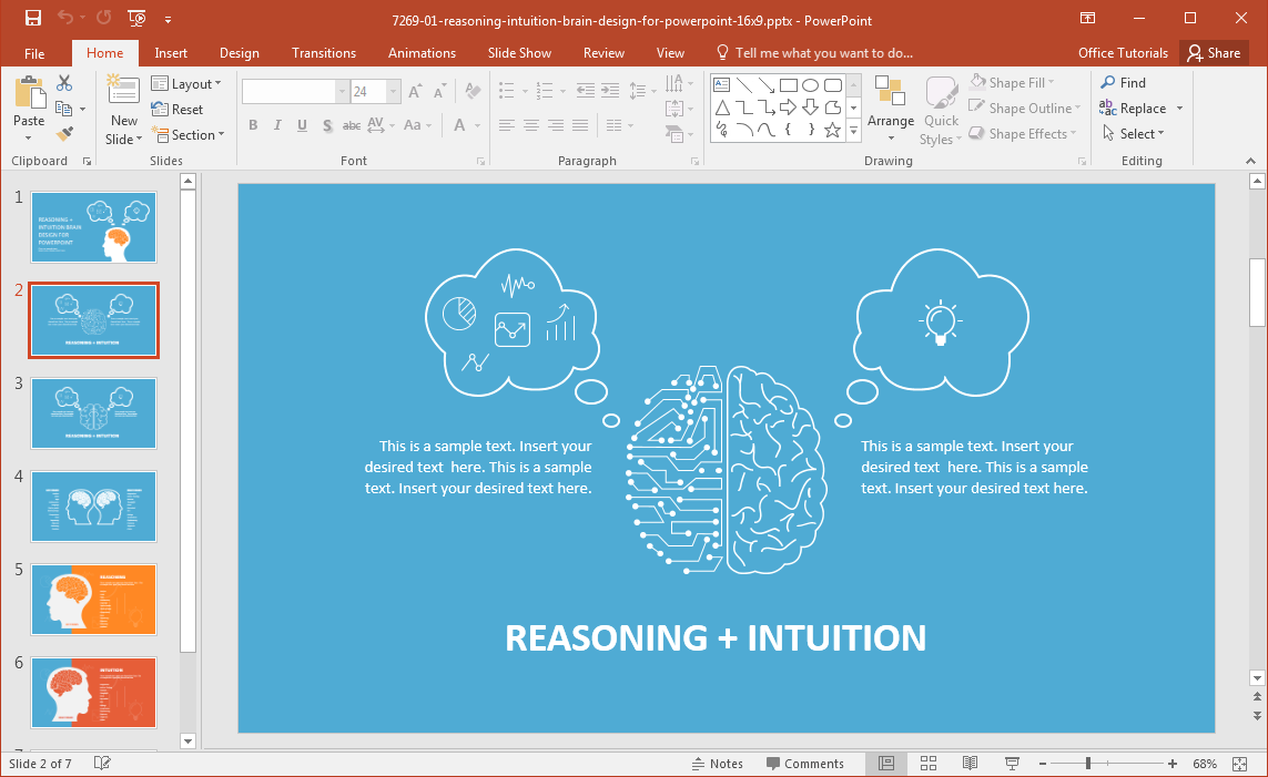 reasoning-intuition-brain-design-for-powerpoint