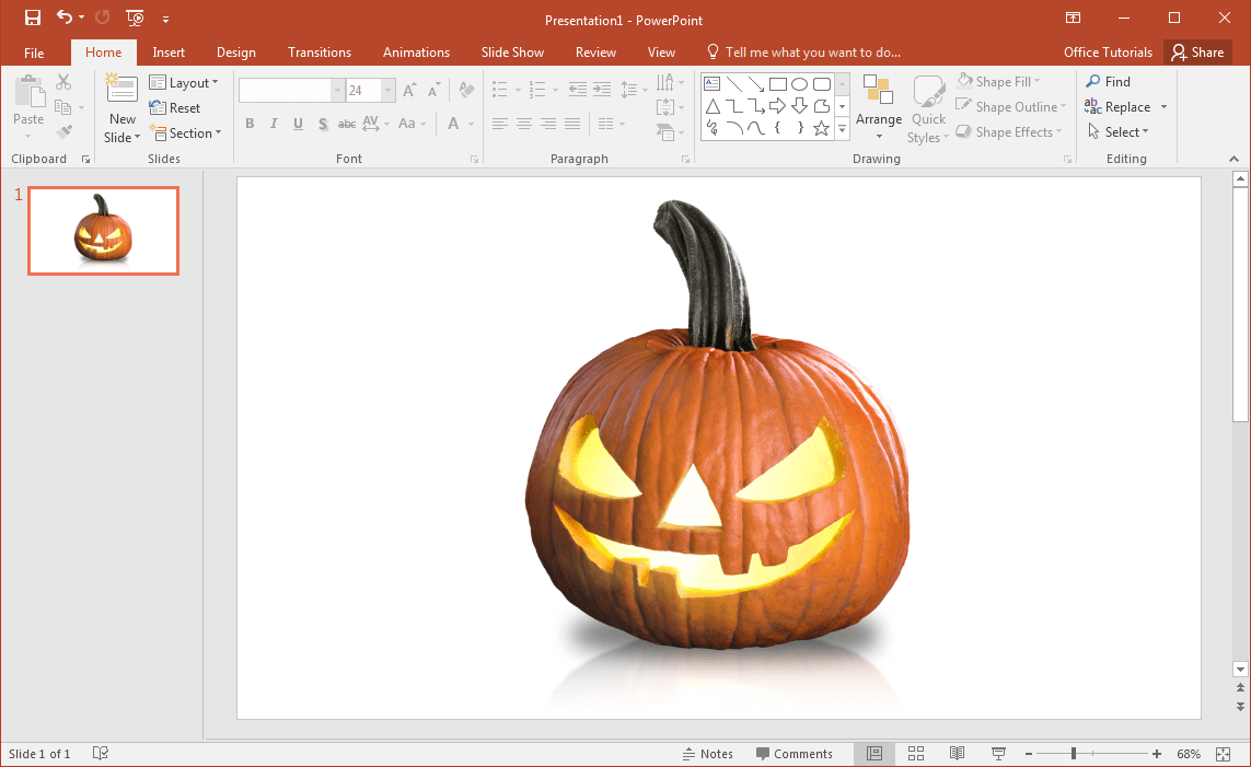 Scary Pumpkin Clipart Illustrations for PowerPoint