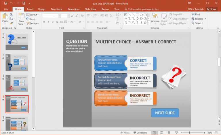 powerpoint presentations should use a template because quizlet