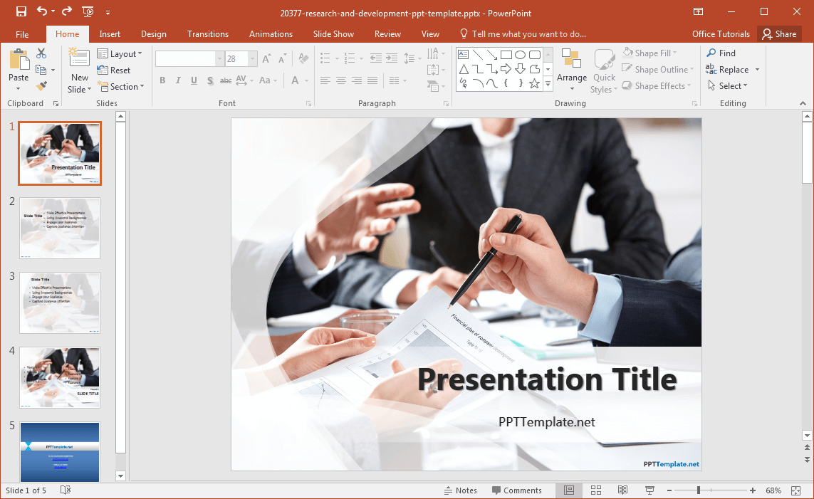 Free Research And Development Powerpoint Template Fppt
