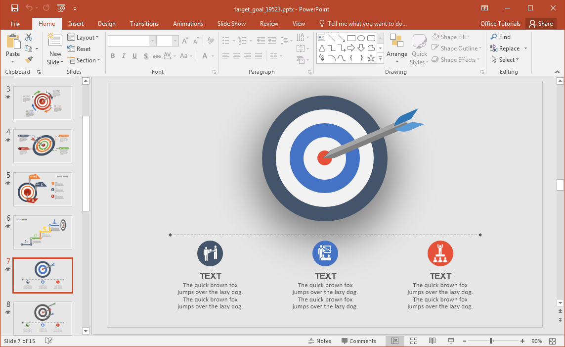 Goal Shape Design for PowerPoint Presentations - Goal Infographics
