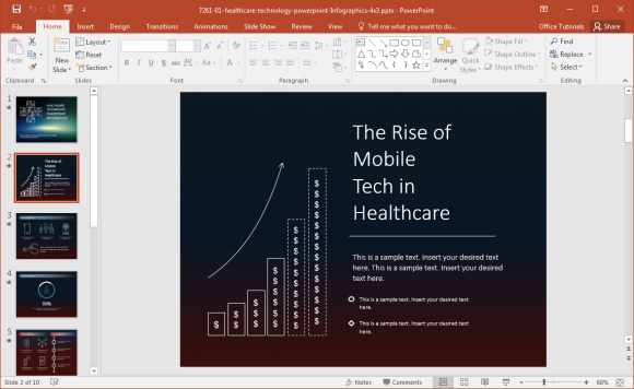 Healthcare Technology Infographics Template For PowerPoint