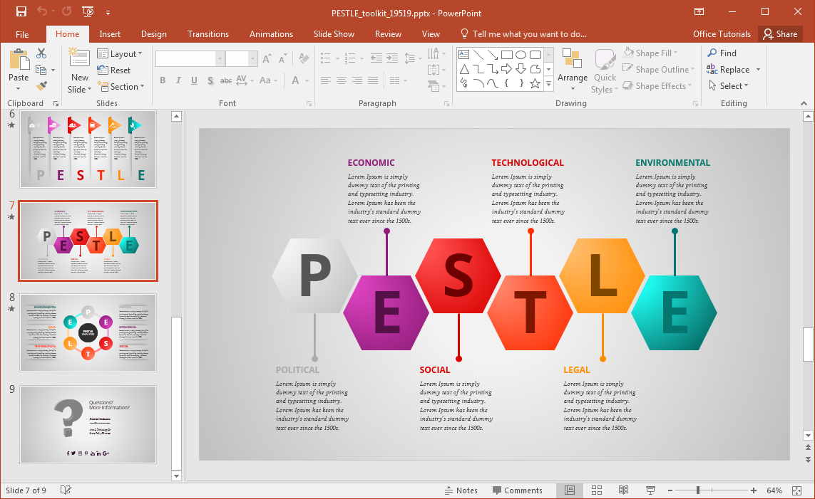 Animated PESTLE Analysis Presentation Template For PowerPoint