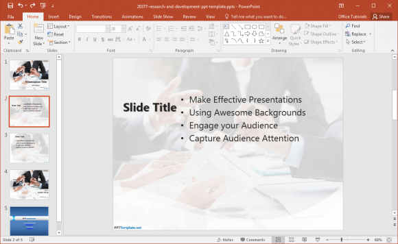 Free Research And Development PowerPoint Template