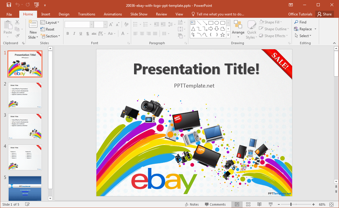 Free Ebay PowerPoint Template Inside How To Edit Powerpoint Template