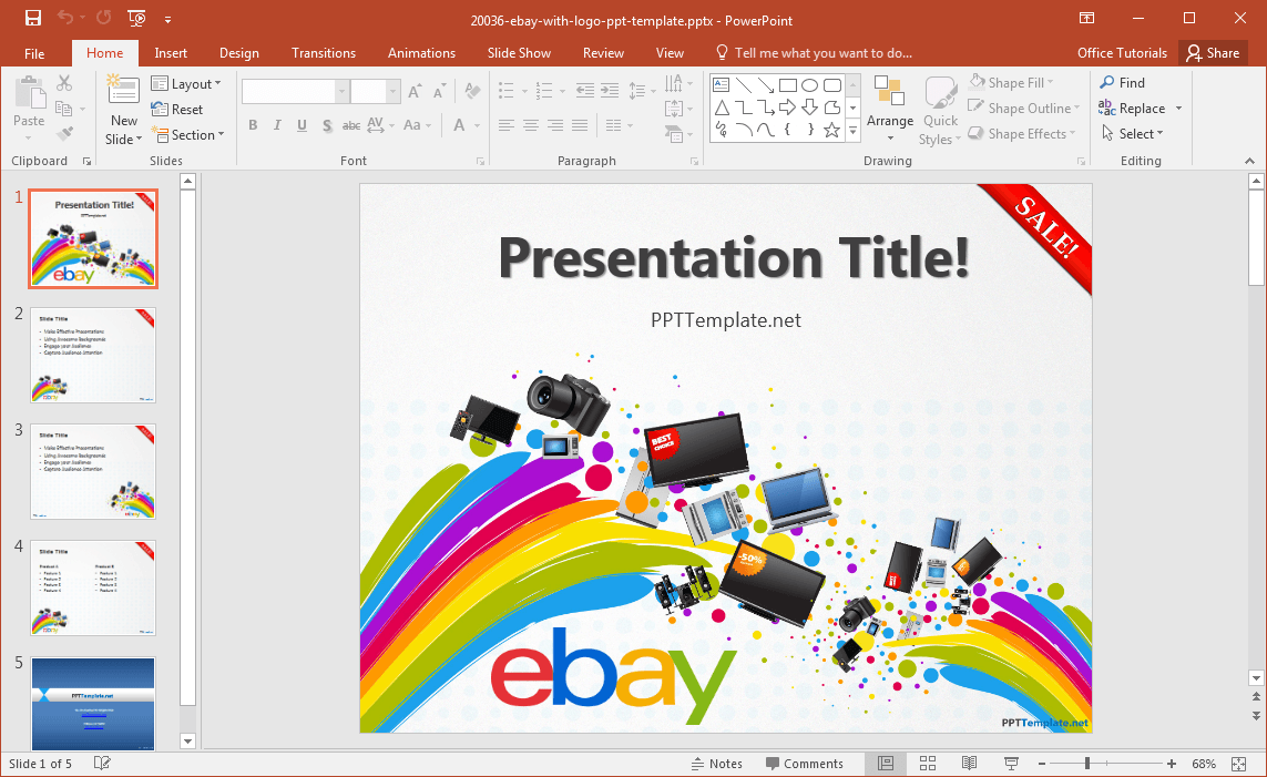 Free Ebay Powerpoint Template