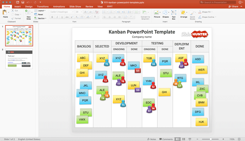 Free Kanban Board Templates For Powerpoint