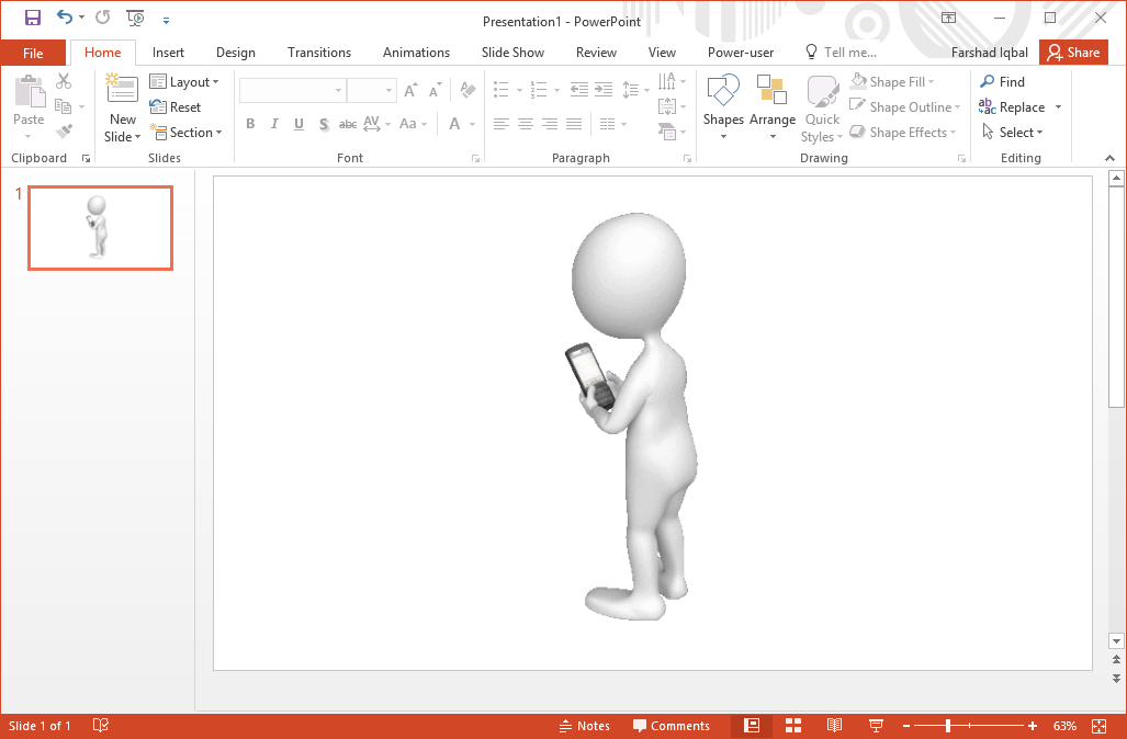 3D Stick Texting Figures For PowerPoint