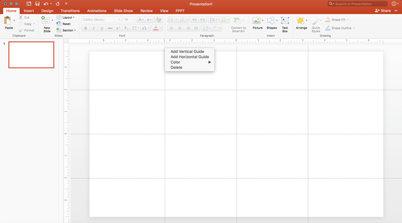 put gridlines on powerpoint for mac