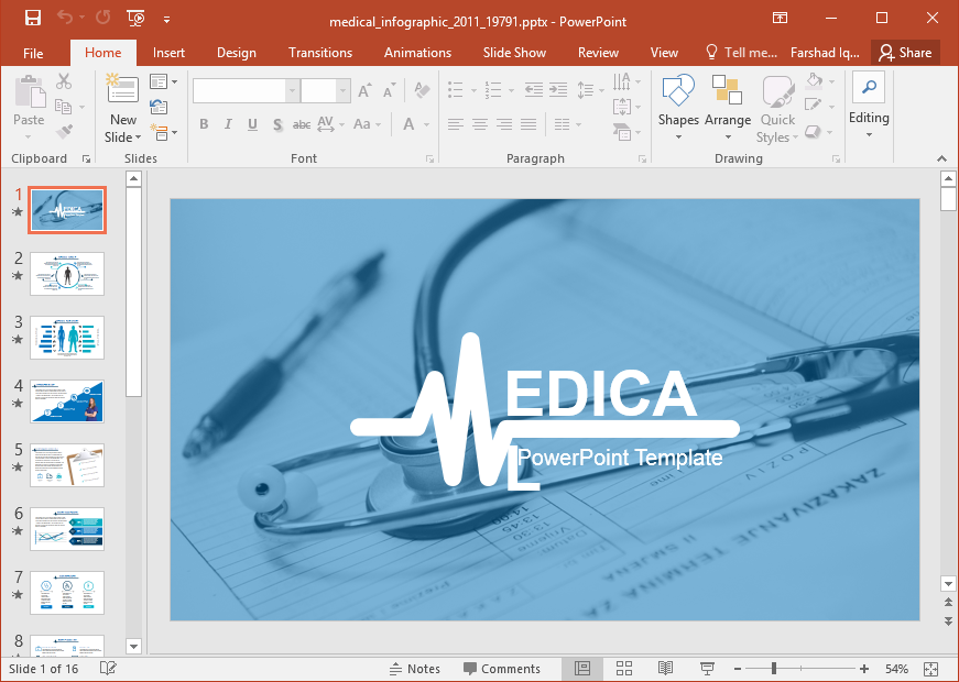 Animated Medical Infographic Powerpoint Template