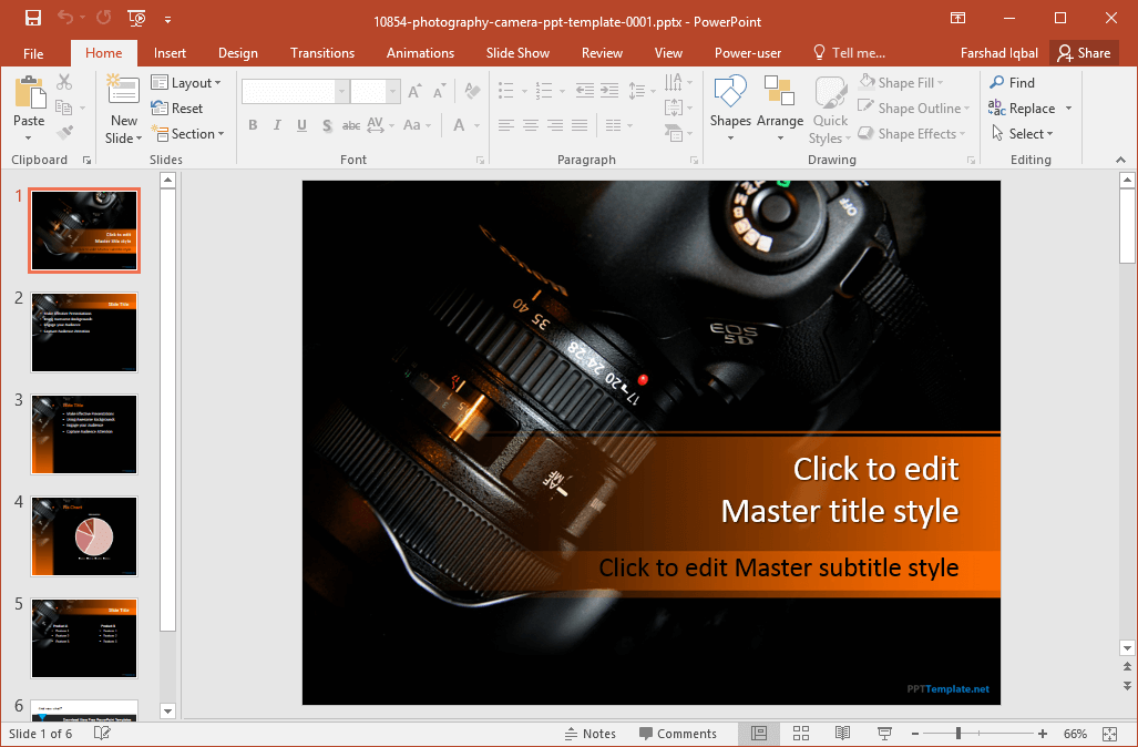 photography camera powerpoint template