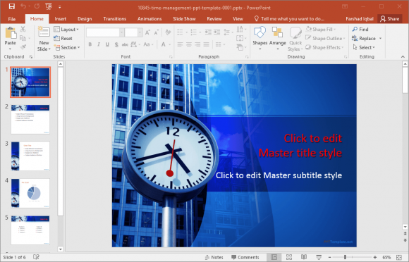 Free Time Management PowerPoint Template