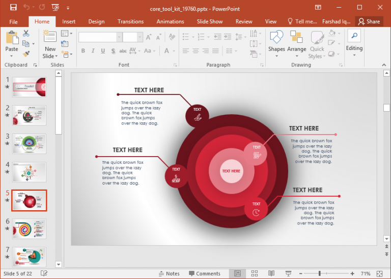 Animated Core Diagrams PowerPoint Template