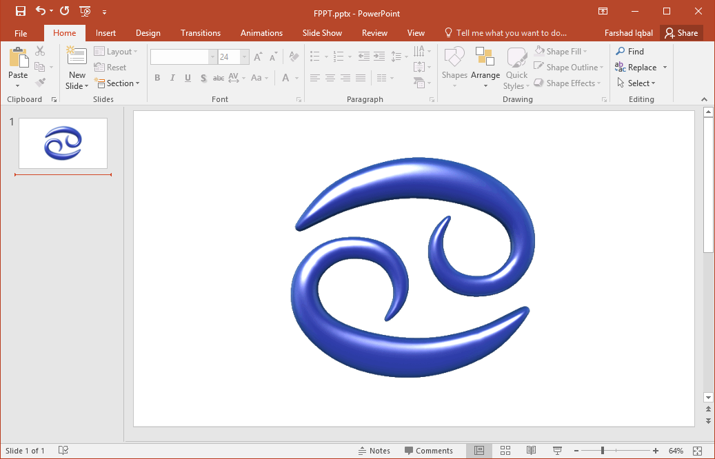 Animated Cancer Symbol for PowerPoint